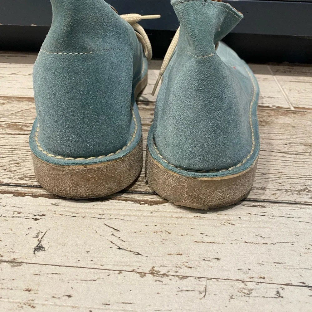 ITALIAN blue SUEDE boots- unisex but under men's! MADE IN ITALY 🇮🇹EUC!Like NEW